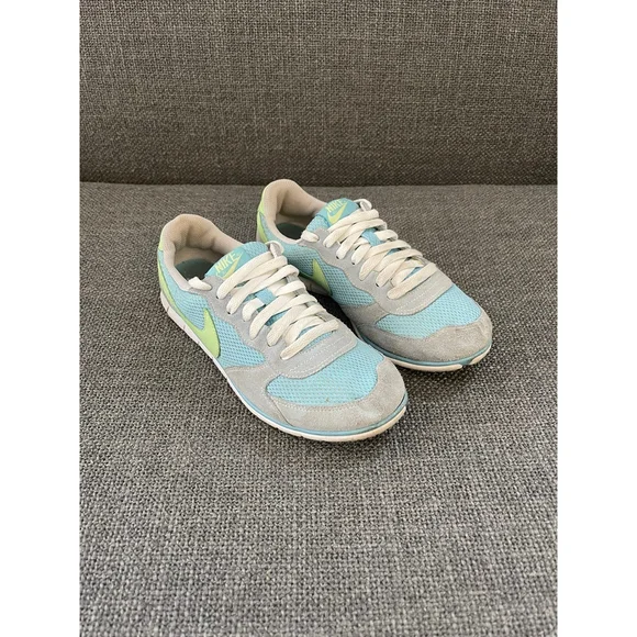 Womens Nike Sneakers Size 8 Blue Green Lace Up Walking Shoes - Picture 3 of 9
